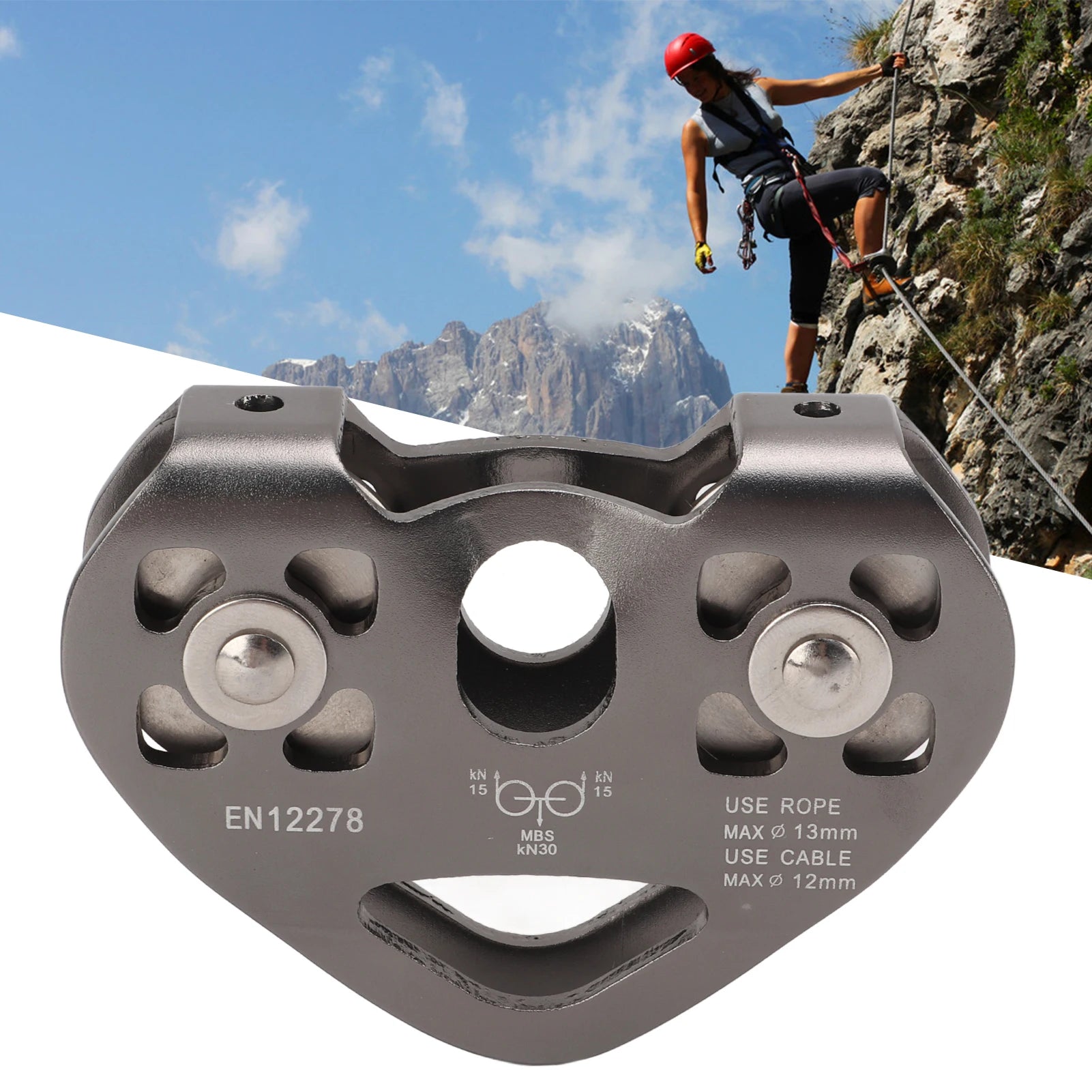 ZK30 Zipline Swivel Pulley Aluminum &ndash; Ultra Lightweight