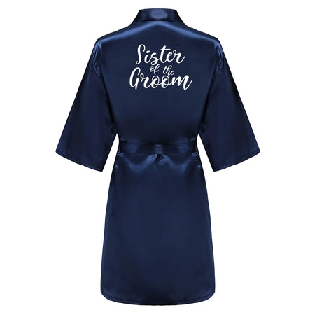 Elegant Satin Silk Robe for Women - Knee-Length, Poplin Fabric