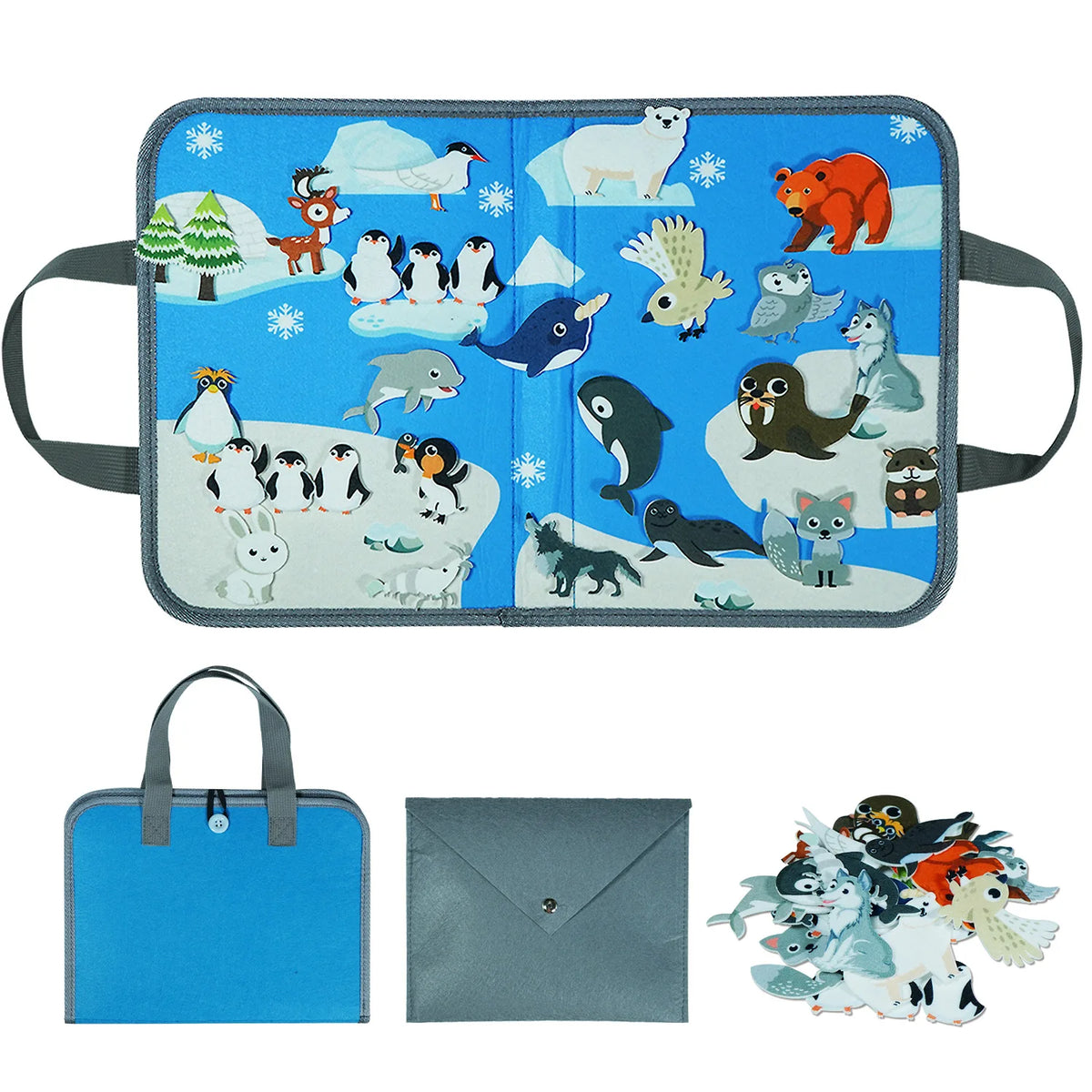 Montessori Animal Busy Board &ndash; Colorful Sensory Toy arctic