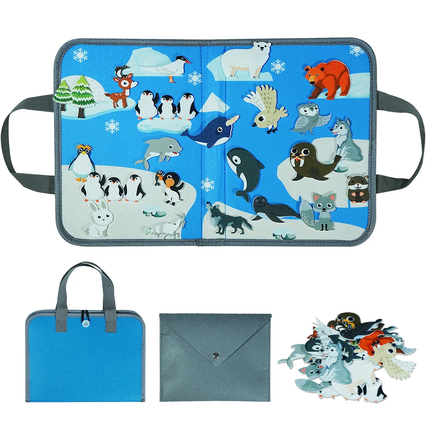 Montessori Animal Busy Board &ndash; Colorful Sensory Toy arctic