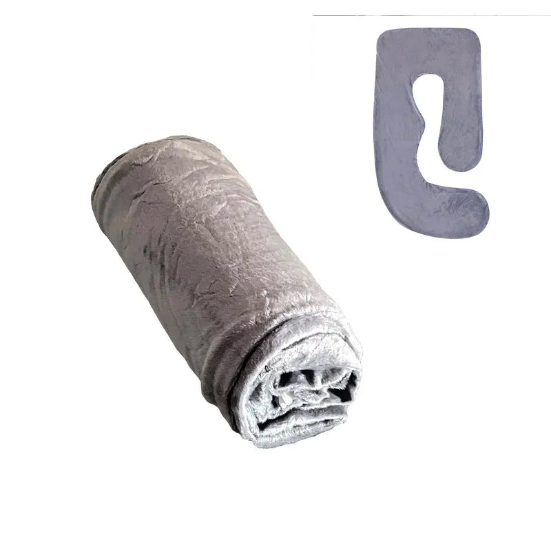 3Kg J Big Pregnancy Pillow - Full Body Support for Maternity &amp; Nursing G grey pillowcase