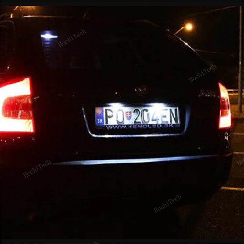 LED-rekisterikilven valot valkoiset Skoda Octavia Mk2 A5 Roomster 5J