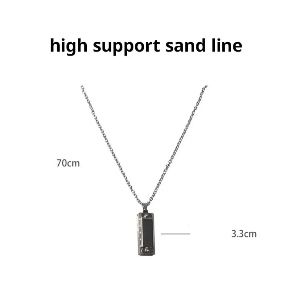 Mini Harmonica Necklace &ndash; Unisex Niche Design Pendant