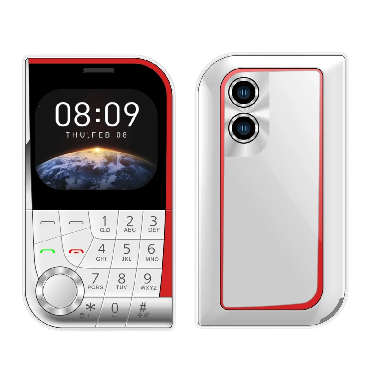 Pocket Phone Ultra Slim Dual SIM Voice Changer &ndash; Compact Silver / Standard