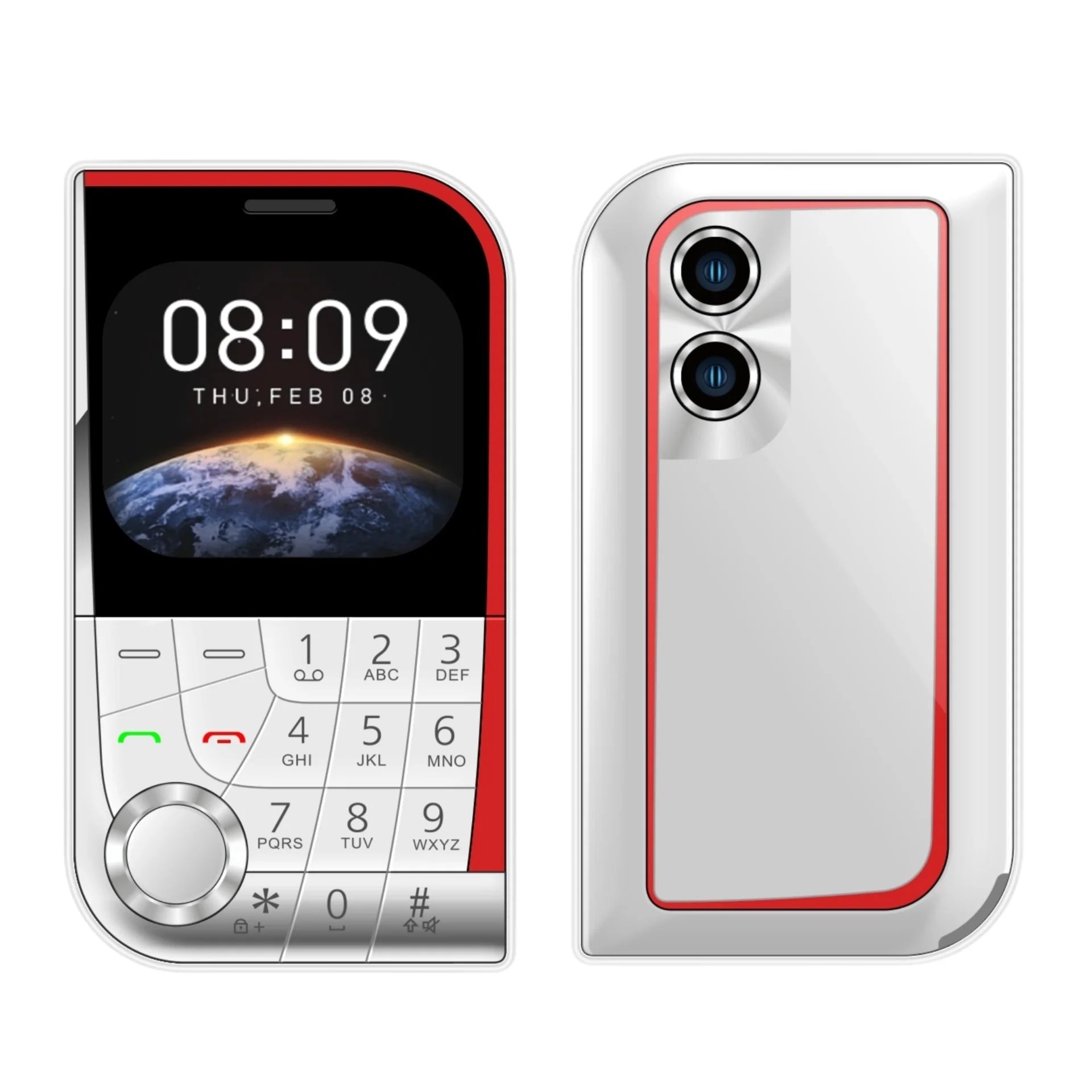 Pocket Phone Ultra Slim Dual SIM Voice Changer &ndash; Compact Silver / Standard