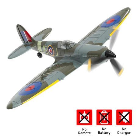 Volantex Spitfire RC Fighter Plane - 400mm, 4CH, One-Key Aerobatic, RTF PNP Plane / CHINA