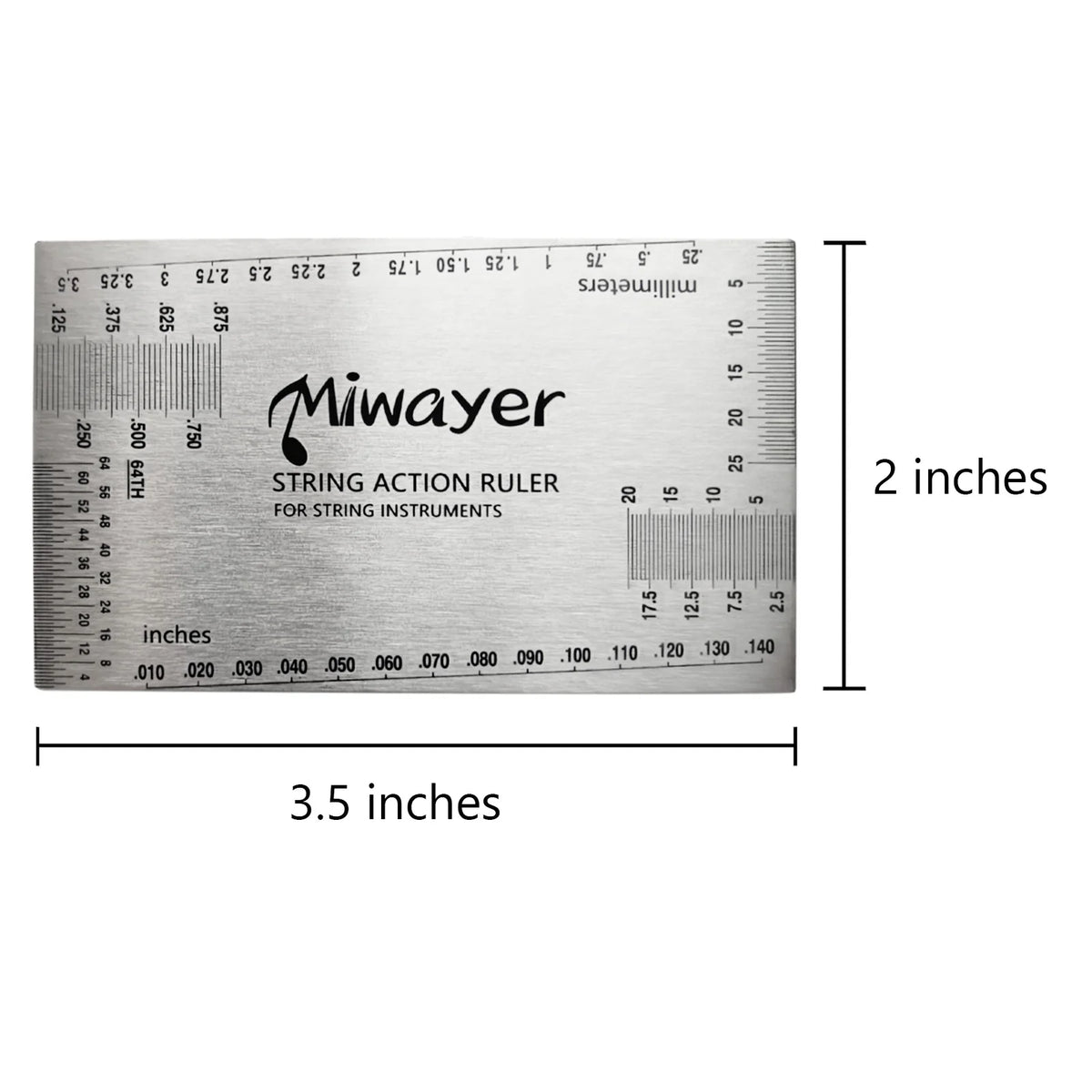 Miwayer String Action Ruler Gauge &ndash; Precision Guitar Height
