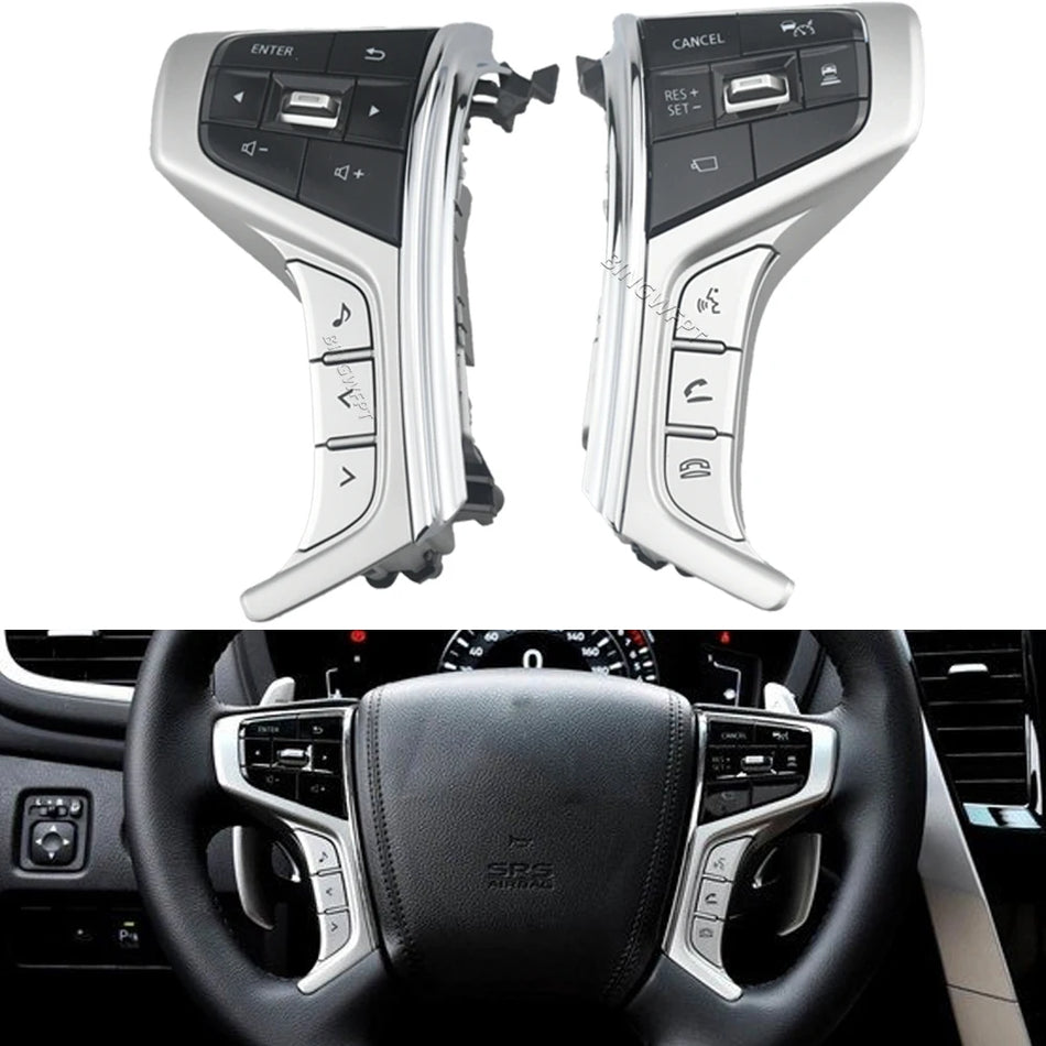Gumb za krmiljenje volana za tempomat in multimedijske avdio nastavitve za Mitsubishi Pajero Sport 2015-2021