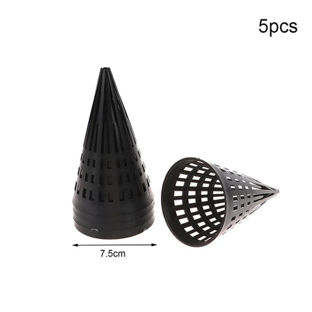 Durable 5Pcs Tapered Fishing Net Trap for Eels and Loaches - Black 7.5cm 5pcs