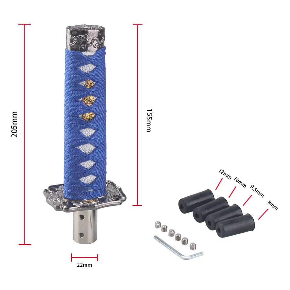 JDM Universal Katana Gear Shift Knob With Adapters, ABS And Textile