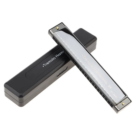 10H 24H Harmonica 8K Titanium Tremolo Key C &ndash; Case Included Type 4-24 hole / CHINA