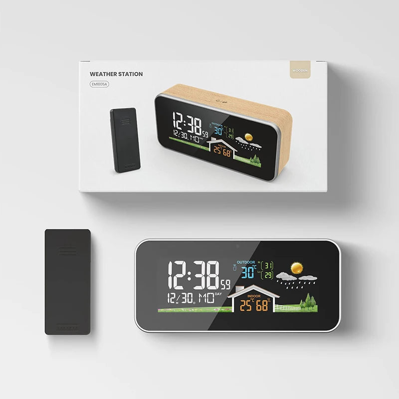 Wireless Weather Station Clock &ndash; Digital Thermometer Weather Station