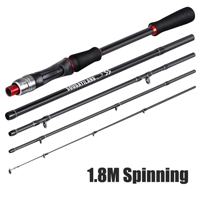 Sougayilang Carbon Fiber Fishing Rod - Lightweight &amp; Durable Lure Rod 1.8M Spinning