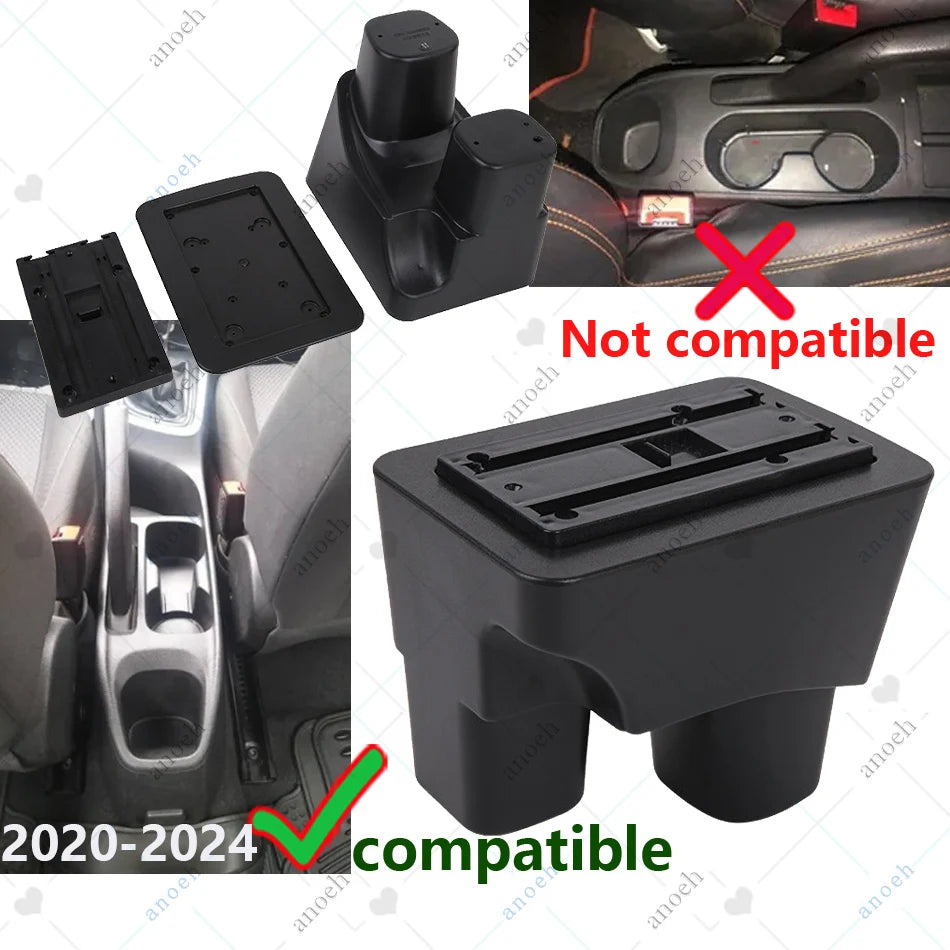 Interior Armrest Box With Dual USB Ports For Chevrolet Onix 2020 2024
