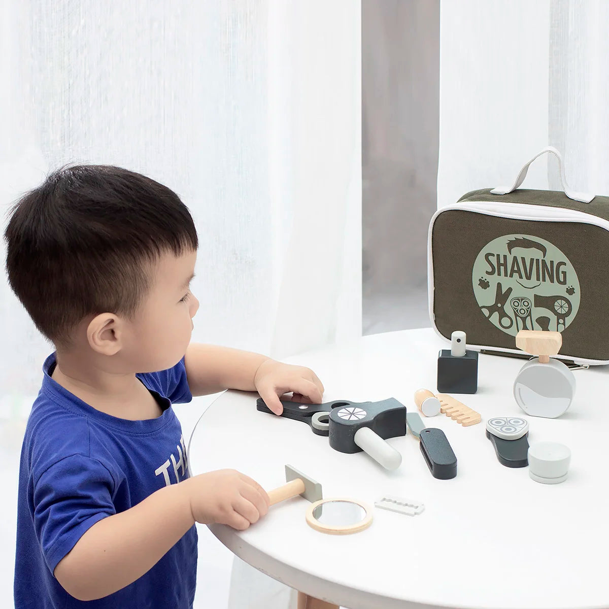 Pretend Play Hair Salon Set &ndash; Wooden Simulation Role Play