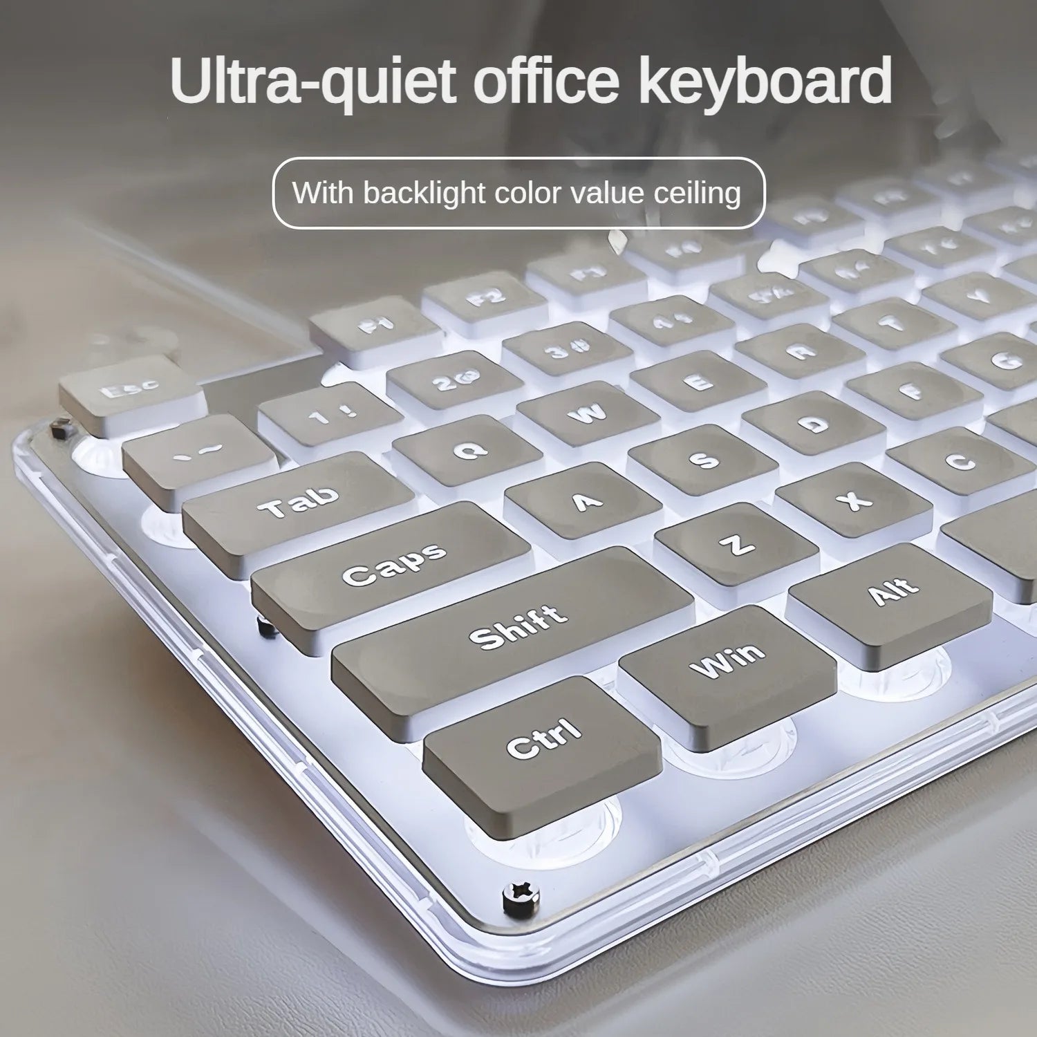 EWEADN GX710 &ndash; Mute Keyboard With White Backlight, Wired