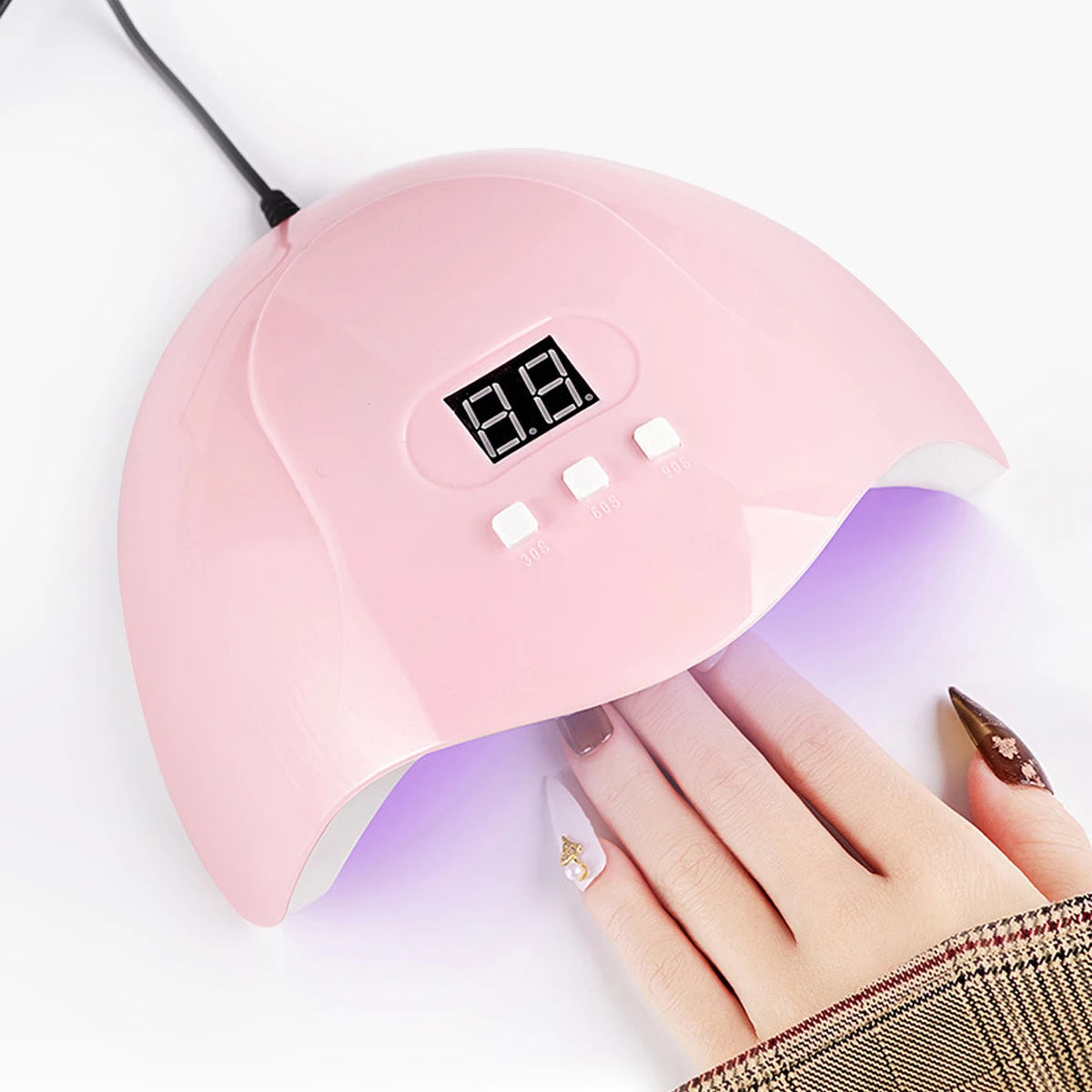 YIKOOLIN Pro Nail Art Kit With LED UV Lamp &ndash; Fast Curing