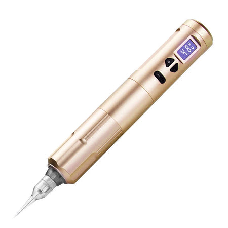 K6003 Tattoo Pen &ndash; Dual Mode 3.5mm Stroke Hollow Cup Motor Rose Gold