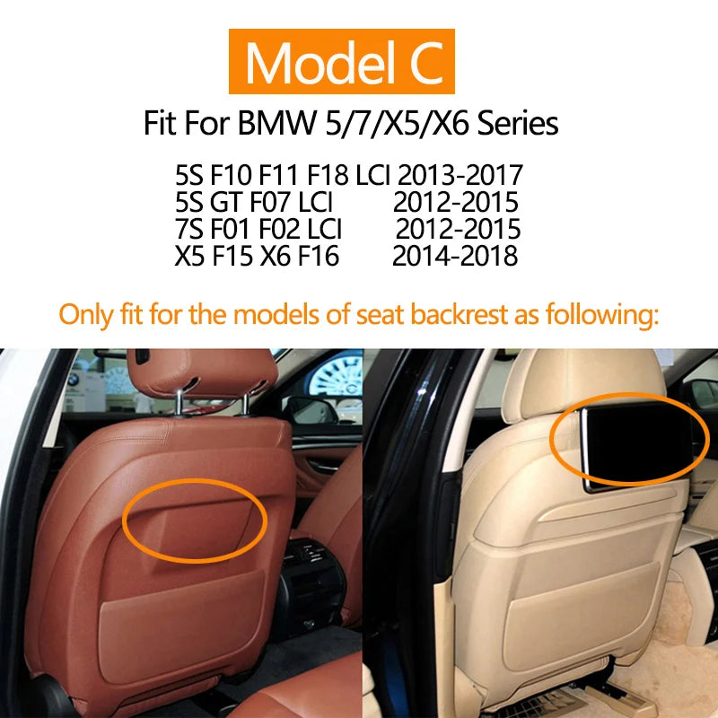 Prevleka za usnjeno naslonjalo sprednjega sedeža za BMW 5 Series GT in 7 Series GT PC in ABS konstrukcija