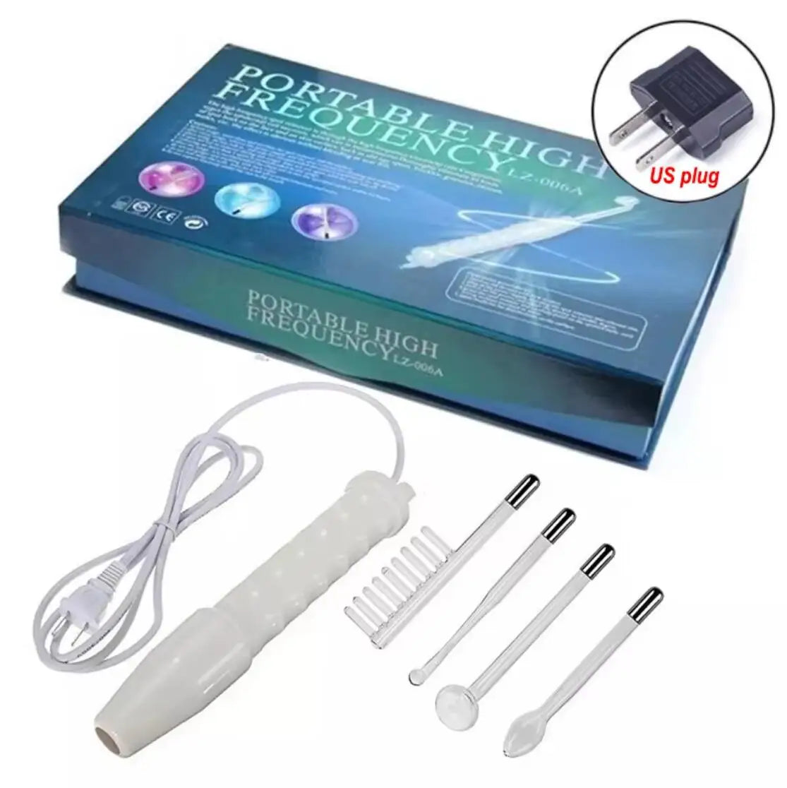 Portable High Frequency Appliance Wand &ndash; Skin Tightening US plug