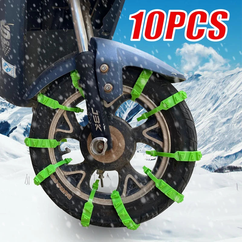 Universal Anti-Skid Snow Chains &ndash; Non Slip Cable Ties