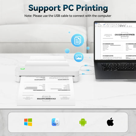 Wireless Tattoo Stencil Printer D210 &ndash; Bluetooth Inkless A4