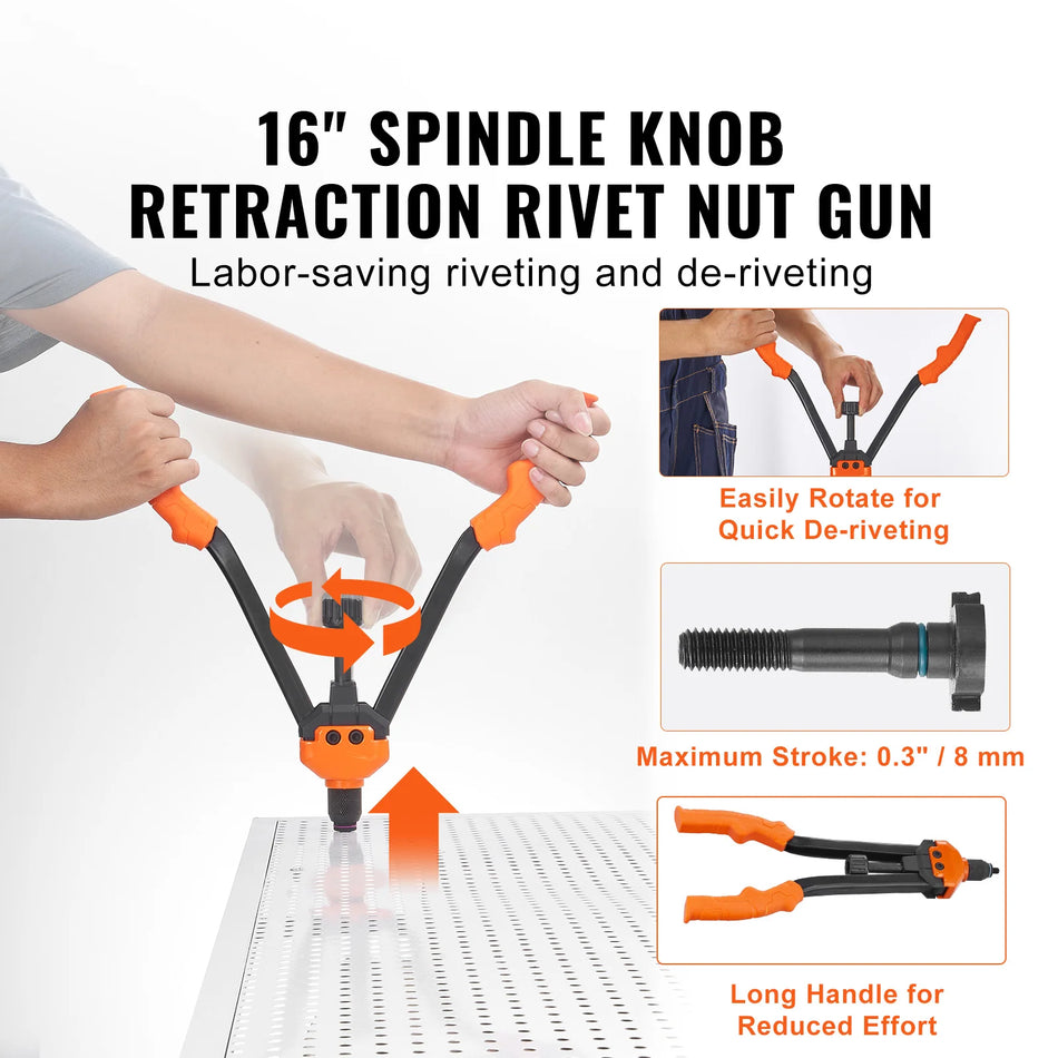 16 Calowy Narzędzie do Nitów – Zestaw Oszczędzający Pracę Rivnut