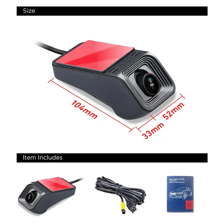 Full HD 1080P Dash Cam For Cars With Loop Recording And 128GB Support by InterCyprus Trading Ltd