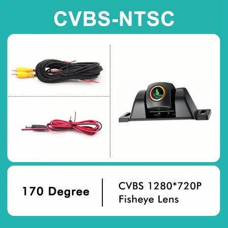 AHD 720P CCD Fisheye Car Reverse Camera 170° Wide Angle CVBS NTSC Switchable Front/Rear View Waterproof Vehicle Backup Parking by InterCyprus Trading Ltd