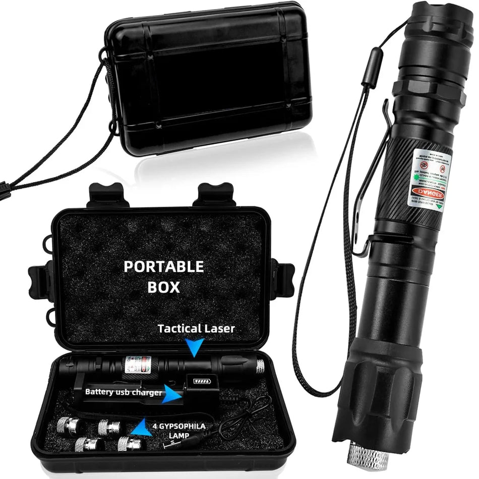 Mini Green Laser Pointer for Cats, Battery Operated LED Toy, Interactive Light