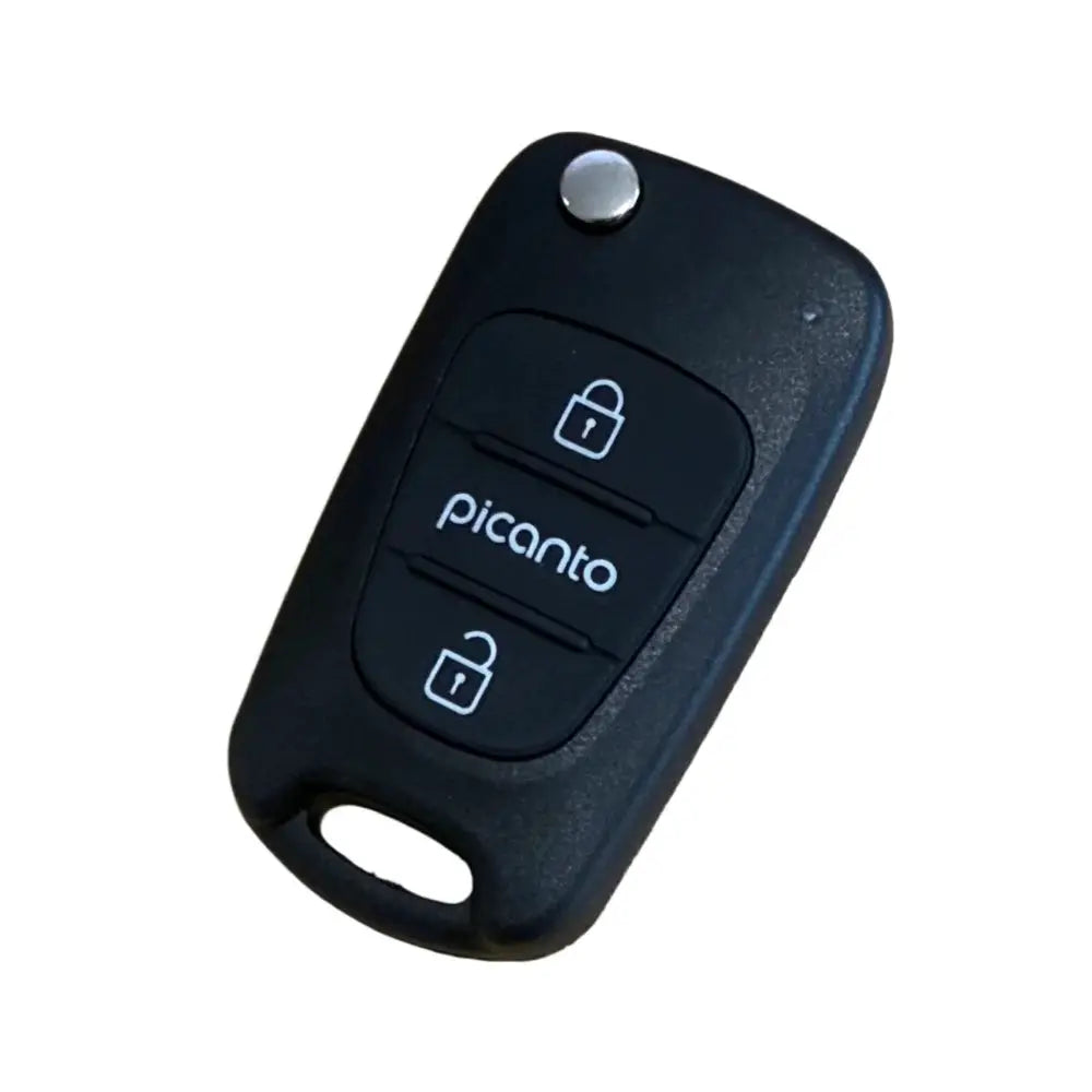 Car Remote Folding Flip Key Shell Case Housing 3Buttons for Hyundai for Kia Picanto with Uncut Laser Blade by InterCyprus Trading Ltd