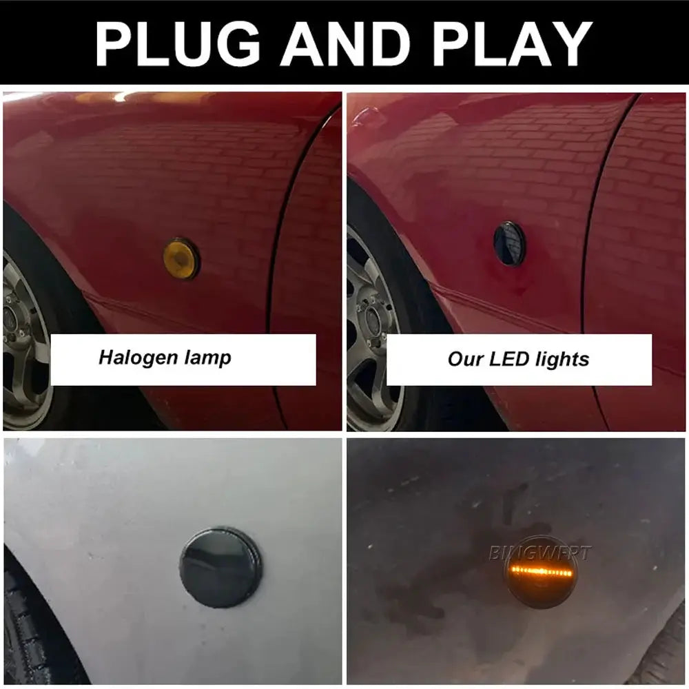 Side Marker Light For Mazda MX5 MX-5 MK1 MK2 MK3 Turn Signal Dynamic LED Repeater Lamp Flowing Indicator 1989 1999 2000-2015 by InterCyprus Trading Ltd