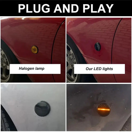 Side Marker Light For Mazda MX5 MX-5 MK1 MK2 MK3 Turn Signal Dynamic LED Repeater Lamp Flowing Indicator 1989 1999 2000-2015 by InterCyprus Trading Ltd