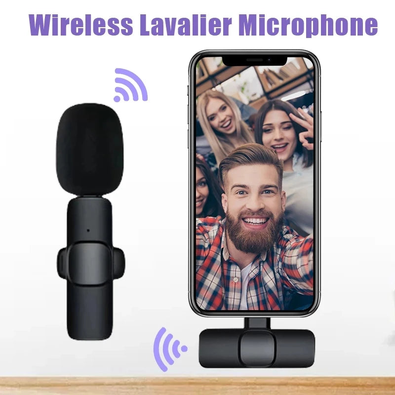 🟠 Lavalier Lavalier Wireless Lyclese Microphone Bluetooth Mini Mic для телефонного компьютера мобильный