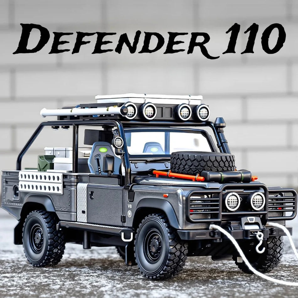Diecast avto z zvokom in svetlobo za Land Rover Defender 110