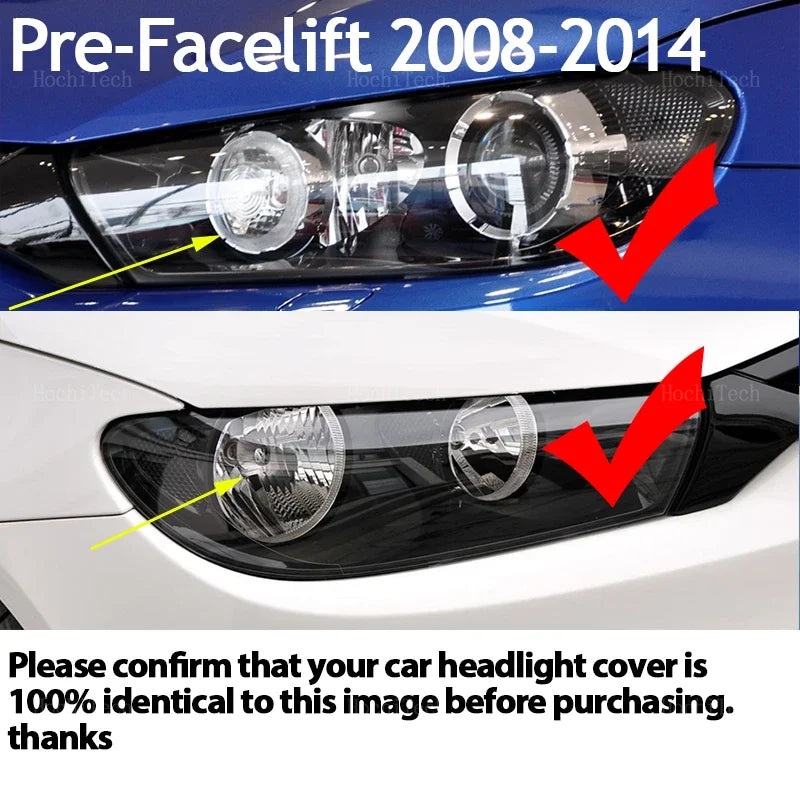 Läbipaistvad Esituled Klaasikatted VW Scirocco Eel-Facelift 08-14 jaoks