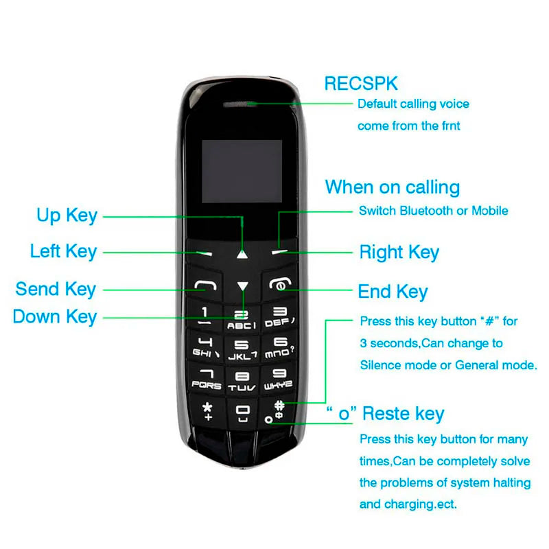 Mafam J8 Mini Bluetooth Headset - Voice Changer For Kids