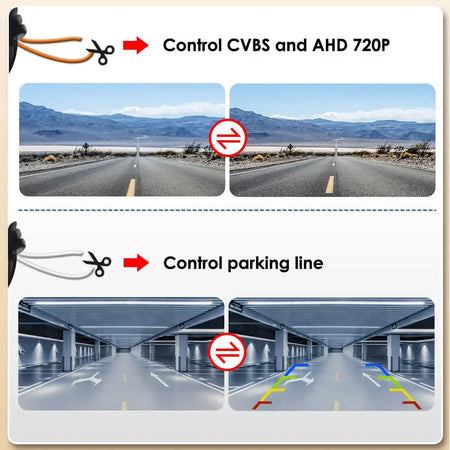 AHD Fisheye Dynamic Trajectory Car Rear View Wireless Camera For BMW 1 6 Series F6 F12 F13 F20 F21 E63 E64 E81 E87 E85 E86 by InterCyprus Trading Ltd