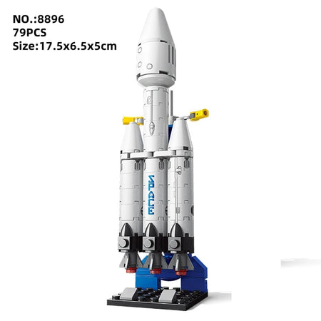 HOVFELER City Shuttle Satellite Rocket Building Blocks Set with Astronaut Figure 79Pcs NO BOX 8896 / CHINA
