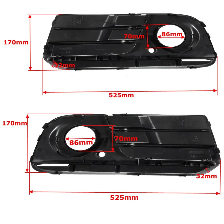 Honeycomb Mesh Fog Light Grille Covers For Audi Q5 2013-2017, ABS Bumper Set by InterCyprus Trading Ltd