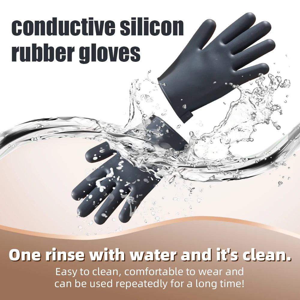 Electric Pulse Massage Gloves with Remote - EMS TENS for Full Body Relaxation