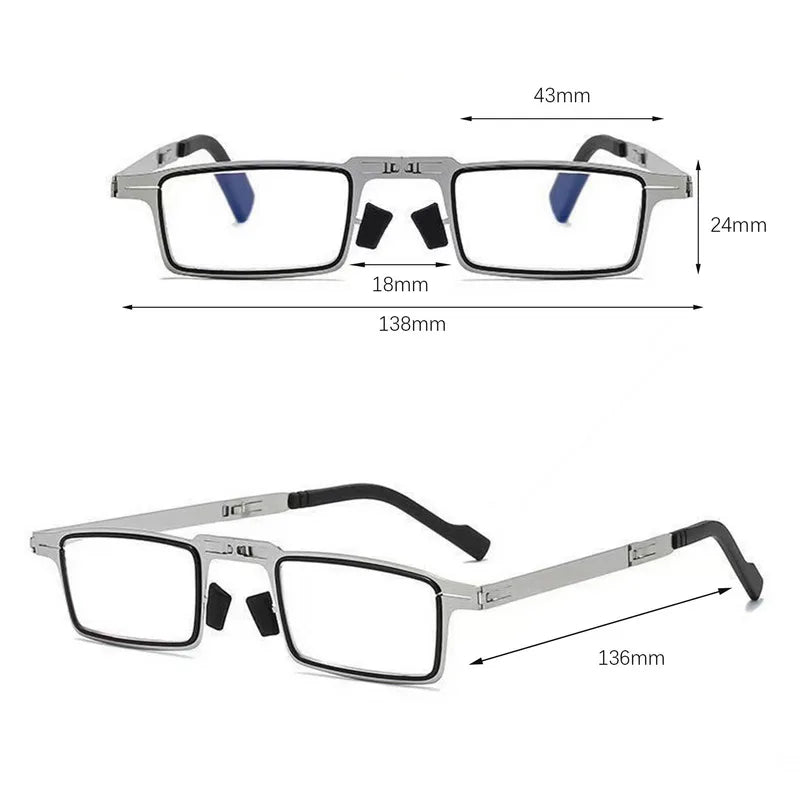 Portable Blue Light Blocking Reading Glasses for Men and Women
