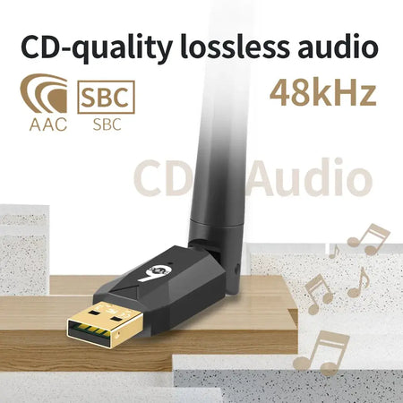 KEBIDUMEI USB Bluetooth 6.0 Adapter BT6.0 BT5.4 USB Dongle PC Laptop Wireless Receiver Transmitter Driver Free for Win 11/10/8.1 by InterCyprus Trading Ltd