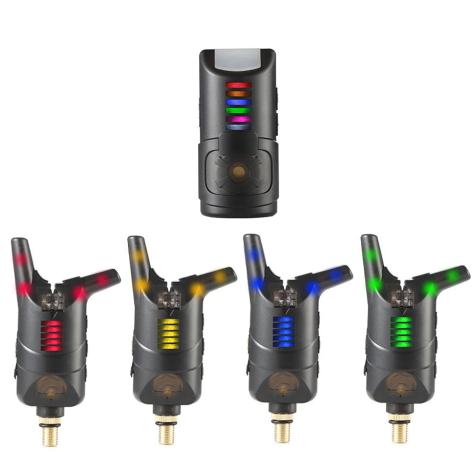 Kit de Alarme para Pesca de Carpas com Indicador de Mordida LED Sem Fios