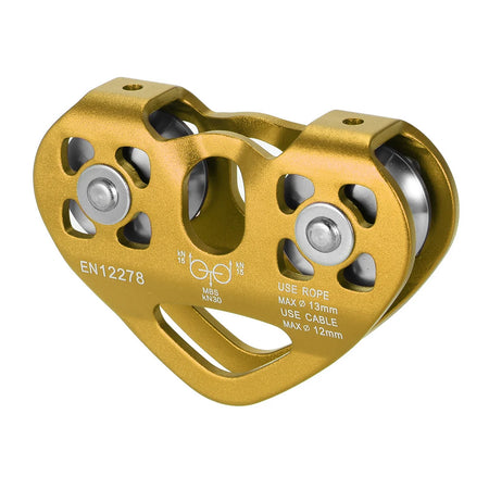Lixada 30KN Climbing Pulley Aluminum Alloy - Fast Speed Gold