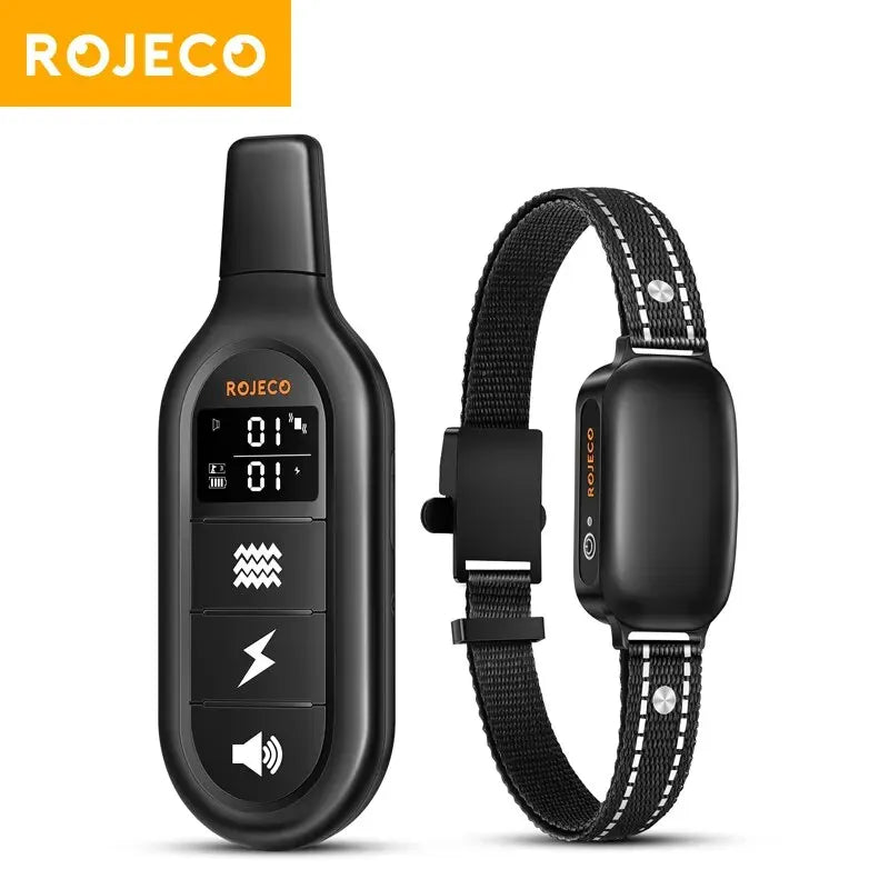 ROJECO Rechargeable Waterproof Dog Training Collar with Remote Control