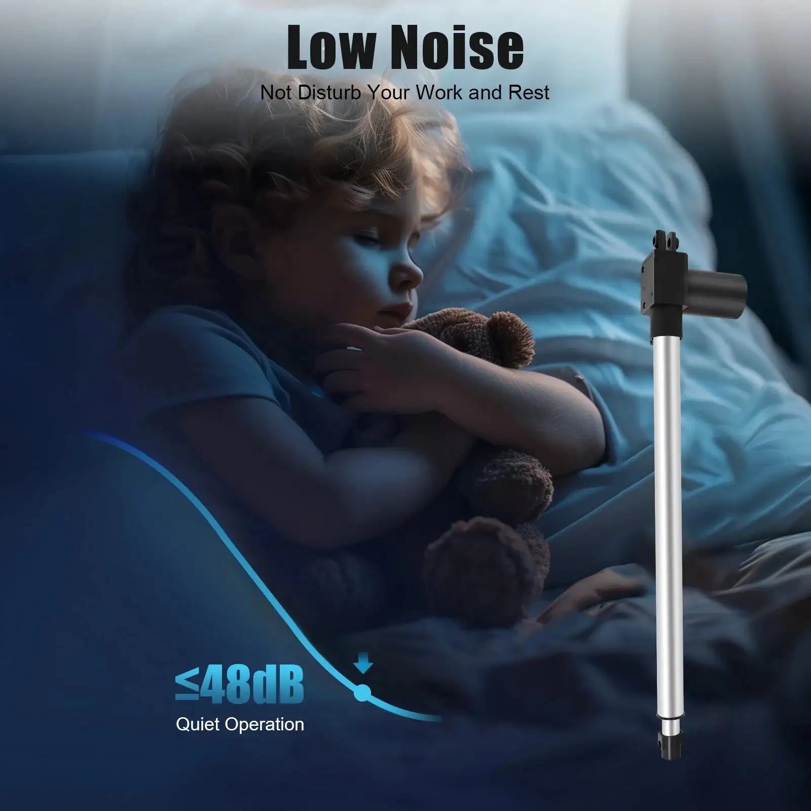 6000N 500mm Electric Linear Actuator &ndash; IP44 Waterproof