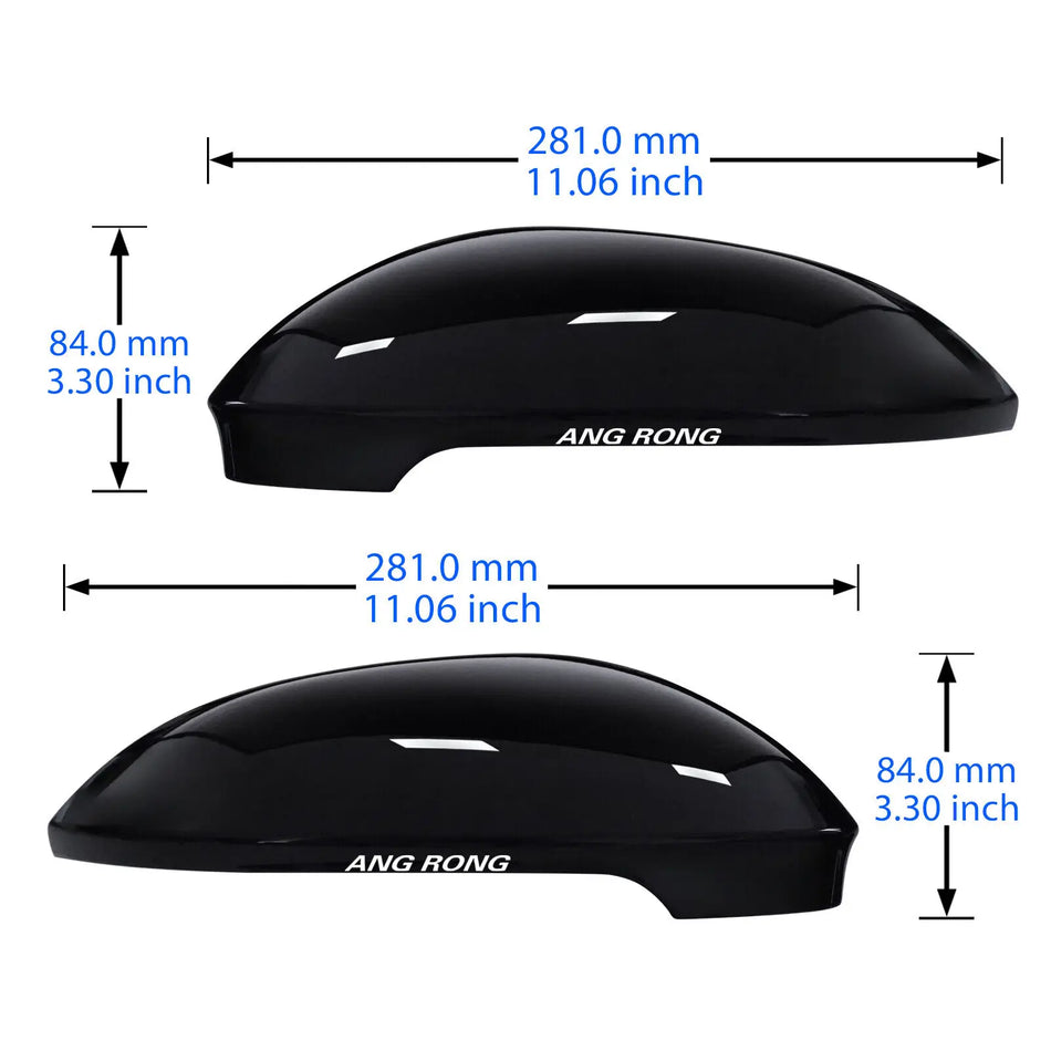 VW Golf MK8 Wing Mirror Cover Caps Gloss Black Painted Finish