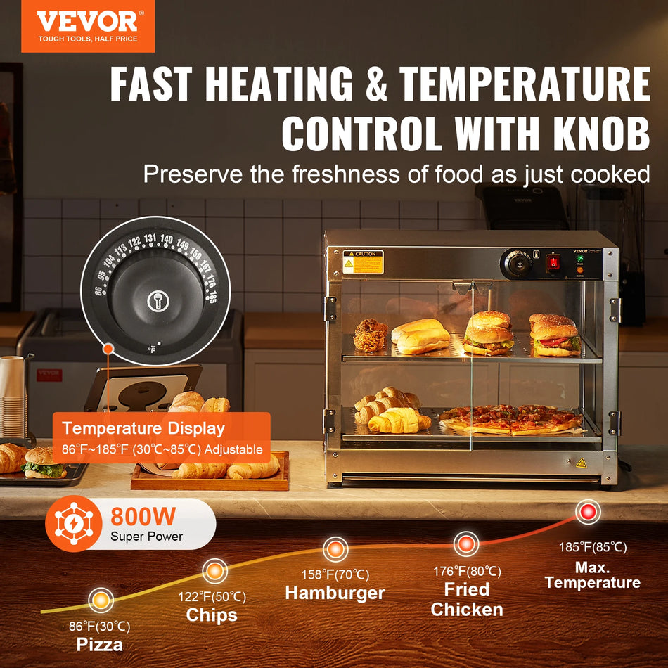 Podwójna Półka na Jedzenie 800W 58L 86F do 185F