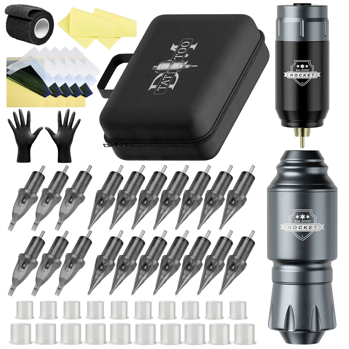 Rocket Tattoo Machine &ndash; Wireless Portable Convenience Gray Kit
